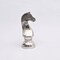 Decorative Hammered Nickel Finish Chess Horse Sculpture – Elegant Table Accent (5.5x5.5x14")